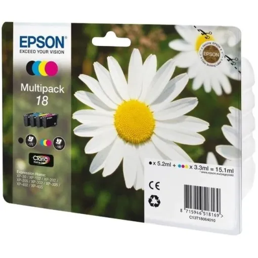 Pack de cartuchos de tinta original, 4 colores T1806 EPSON, 1 ud Pack de cartuchos de tinta original, 4 colores T1806 EPSON, 1 ud