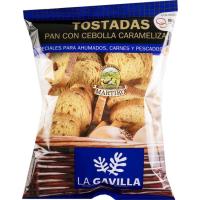 Pan tostado con cebolla LA GAVILLA, paquete 100 g