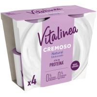 Yogur desnat. natural edulcorado DANONE VITALINEA, pack 4x120 g