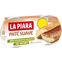 Paté suave LA PIARA SÓLO NATURAL, pack 2x75 g