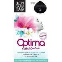 Tinte castaño oscuro N.3 LLONGERAS Optima, caja 1 ud