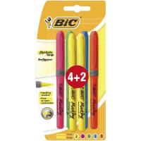 Marcador fluorescente 5 colores Brite Liner Grip BIC, pack 4+2uds Marcador fluorescente 5 colores Brite Liner Grip BIC, pack 4+2uds