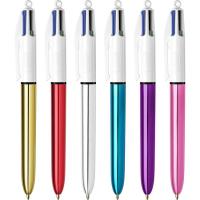 Bolígrafo 4 colores cuerpo metalizado punta 1 mm ¿Cuál te llegará? Shine BIC, 1 ud Bolígrafo 4 colores cuerpo metalizado punta 1 mm ¿Cuál te llegará? Shine BIC, 1 ud