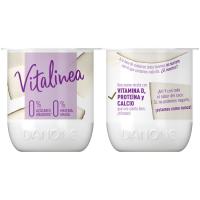 Yogur desnatado de coco DANONE VITALINEA, pack 4x120 g