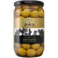 Aceitunas artesanas verdes con hueso JOLCA, frasco 420 g 
