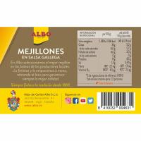 Mejillón en salsa gallega 12/16 piezas ALBO, lata 115 g