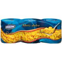 Maíz dulce CIDACOS, pack 3x140 g Maíz dulce CIDACOS, pack 3x140 g