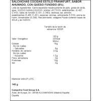 Salchichas Frankfurt de queso CAMPOFRÍO, sobre 420 g