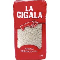 Arroz redondo tradicional LA CIGALA, paquete 1 kg Arroz redondo tradicional LA CIGALA, paquete 1 kg