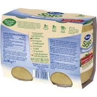 Crema suave de calabacín-jamón-queso HERO, pack 2x190 g