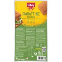 Ciabattine rustiche sin gluten SCHAR, paquete 200 g