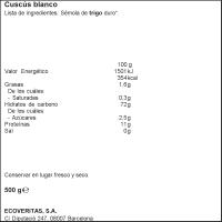 Cuscus blanco VERITAS, bolsa 500 g