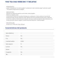 Té Chai verde YOGI TEA, caja 30,6 g
