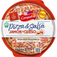 Pizza de jamón-queso c/ salsa mozzarella CAMPOFRÍO, 1 ud, 360 g Pizza de jamón-queso c/ salsa mozzarella CAMPOFRÍO, 1 ud, 360 g