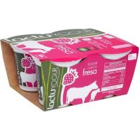Yogur sabor fresa LACTUYOGUR, pack 4x125 g