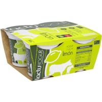 Yogur sabor limón LACTUYOGUR, pack 4x125 g