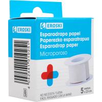 Esparadrapo microporoso EROSKI, 1 ud