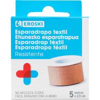 Esparadrapo tejido 2,5 cm EROSKI, 1 ud