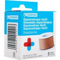 Esparadrapo tejido 2,5 cm EROSKI, 1 ud