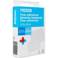 Apósitos aquatex 2 tamaños EROSKI, caja 10 uds