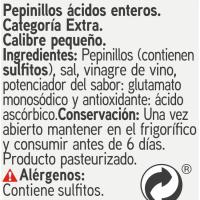 Pepinillos sabor anchoa EROSKI, frasco 190 g