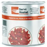 Pimiento de piquillo en tiras SERVIHOSTEL, lata 3 kg Pimiento de piquillo en tiras SERVIHOSTEL, lata 3 kg