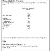 Mermelada de arándanos HELIOS, frasco 340 g