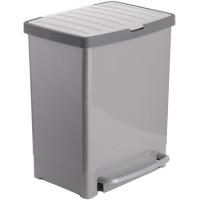 Cubo de basura de reciclaje con pedal, TATAY, 17+8 litros