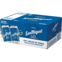 Cerveza 0,0 SAN MIGUEL, pack lata 12x33 cl