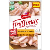 Pechuga de pavo braseada CAMPOFRÍO FINÍSSIMAS, bandeja 165 g
