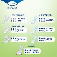 Compresa de incontinencia normal TENA Discreet, paquete 24 uds