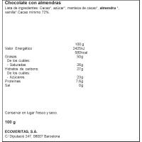 Chocolate con almendras VERITAS, tableta 100 g