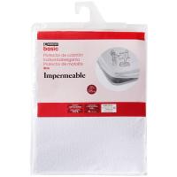 Protector de Colchon impermeable, 70% algodón y 30% poliéster EROSKI BASIC