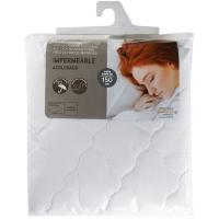 Protector acolchado impermeable, poliester 100% , Blanco, Talla 150, EROSKI
