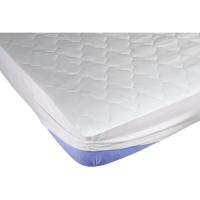 Protector acolchado impermeable, poliester 100% , Blanco, Talla 150, EROSKI