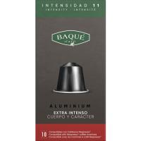 Café extra inteso compatible Nespresso BAQUE, caja 10 uds