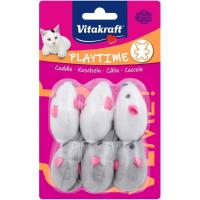 Ratones de felpa para gato VITAKRAFT, bolsa 6 uds