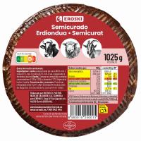 Queso semicurado mini EROSKI, pieza 1,020 kg