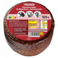 Queso semicurado mini EROSKI, pieza 1,020 kg