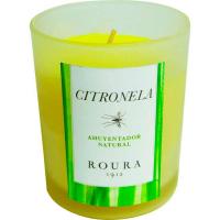 Vela en vaso de cristal Citronela, auyentador de mosquitos ROURA, 1 ud
