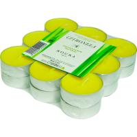 Vela Tealight de Citronela, auyentador de mosquitos ROURA, pack 18 uds