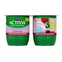 DANONE ACTIVIA % 0 jogurt krematsua basafruituekin, sorta 4x125 g