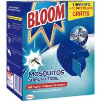 BLOOM eltxoen aurkako intsektizida elektrikoa, gailua + 10 pastilla