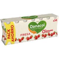 Danacol para beber sabor fresa DANONE, pack 14x100 ml
