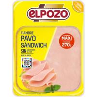 Fiambre de pavo TP maxi ELPOZO, bandeja 340 g