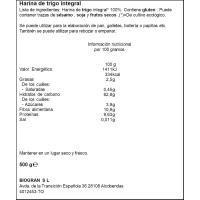 Harina de trigo integral bio ECOCESTA, paquete 500 g