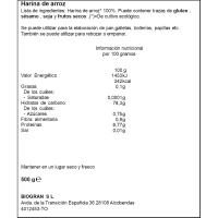 Harina de arroz Bio ECOCESTA, paquete 500 g