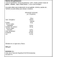 Harina de garbanzos bio ECOCESTA, paquete 500 g