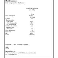 Carne de mejillón gallego LEIRO, bolsa 260 g