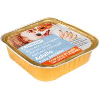 Paté de pollo para perros de razas pequeñas EROSKI, lata 150 g